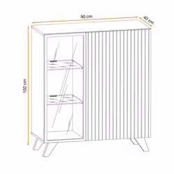 Meublorama DS-AM-LIAM-HJZ LM WSN-*2C/41KG credenza per soggiorno 2 porta/porte - Vista aggiuntiva 3