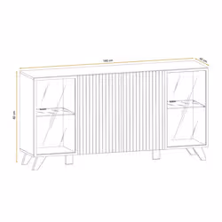 Meublorama DS-AM-LIAM-HJZ LM SB*2C/55KG credenza per soggiorno 4 porta/porte - Vista aggiuntiva 2