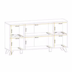 Meublorama DS-AM-LIAM-HJZ LM SB*2C/55KG credenza per soggiorno 4 porta/porte - Vista aggiuntiva 3
