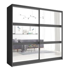 Meublorama MK-FINO-F1-U12012/U12012-12-B*7C/223KG armadio/guardaroba per camera da letto 7 ripiani 2 porta/porte