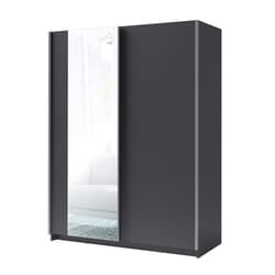 Meublorama DS-MK-GOZO-GRIS-11-III*3C/145KG armadio/guardaroba per camera da letto 4 ripiani 2 porta/porte