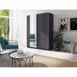 Meublorama DS-MK-GOZO-GRIS-11-III*3C/145KG armadio/guardaroba per camera da letto 4 ripiani 2 porta/porte - Vista aggiuntiva 3