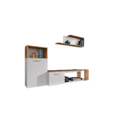Meublorama DS-AM-MAZE-WWT MZ1*2C/53KG supporto TV e sistema audio 2 ripiani