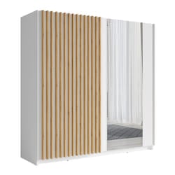 Meublorama MK-DALIA-D5-W10200_R20315-III12-B*3C/162KG armadio/guardaroba per camera da letto 4 ripiani 2 porta/porte