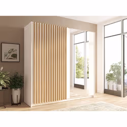Meublorama MK-DALIA-D5-W10200_R20315-III12-B*3C/162KG armadio/guardaroba per camera da letto 4 ripiani 2 porta/porte - Vista aggiuntiva 2