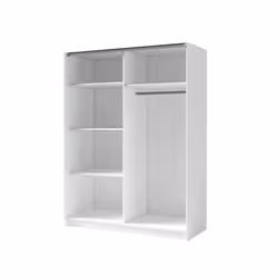 Meublorama MK-DALIA-D5-W10200_R20315-III12-B*3C/162KG armadio/guardaroba per camera da letto 4 ripiani 2 porta/porte - Vista aggiuntiva 3