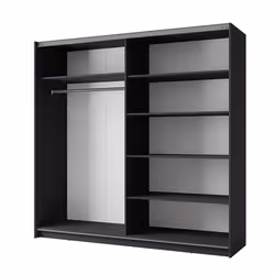 Meublorama DS-MK-ARSALA11-III-GRAPHITE*5C/157KG armadio/guardaroba per camera da letto 4 ripiani 2 porta/porte - Vista aggiuntiva 2