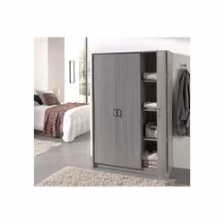 Meublorama RU-RAY-6310-5*2C/82,7KG armadio/guardaroba per camera da letto 4 ripiani 3 porta/porte - Vista aggiuntiva 2