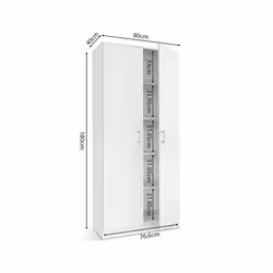 Meublorama RU-RAY-6405-1*1C/54KG armadio/guardaroba per camera da letto 4 ripiani 2 porta/porte - Vista aggiuntiva 3