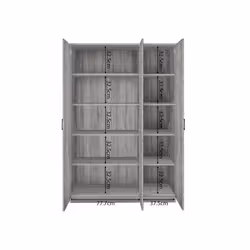 Meublorama RU-RAY-6410-5*2C/78,2KG armadio/guardaroba per camera da letto 8 ripiani 3 porta/porte - Vista aggiuntiva 5