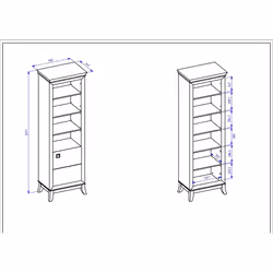 Meublorama HA-TISARO-2473LJ88*2C/73KG credenza per soggiorno 1 porta/porte - Vista aggiuntiva 2