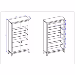 Meublorama HA-TISARO-24Z3LJ12*3C/124KG credenza per soggiorno 2 porta/porte - Vista aggiuntiva 2