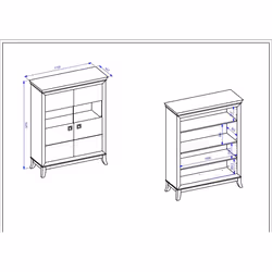 Meublorama HA-TISARO-24Z3LJ42*2C/93KG credenza per soggiorno 2 porta/porte - Vista aggiuntiva 2