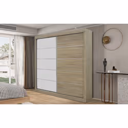 Meublorama RU-MIKE-6765-2 *3C/138KG armadio/guardaroba per camera da letto 4 ripiani 3 porta/porte - Vista aggiuntiva 3
