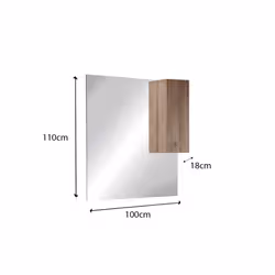 Meublorama MI-JUPITER-433963-T7100P*1C/28KG specchio da parete Marrone - Vista aggiuntiva 3