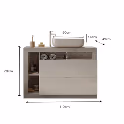 Meublorama MI-HAMBURG-439030CE-T110*2C/54KG arredo bagno - Vista aggiuntiva 3