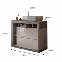 Meublorama MI-HAMBURG-439030CE-T92*2C/48KG arredo bagno - Vista aggiuntiva 3