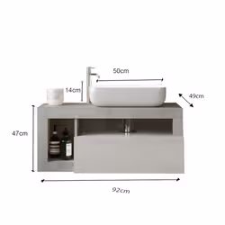 Meublorama MI-HAMBURG-439030CE-S92*2C/38KG arredo bagno - Vista aggiuntiva 4
