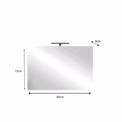 Meublorama MI-SPECCHIERA-439008-780*2C/13KG specchio da parete Bianco - Vista aggiuntiva 2