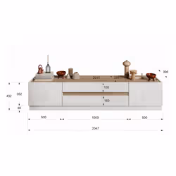 Meublorama MI-FANTASY-209010-02K*1C/42KG supporto TV e sistema audio 2 cassetto/cassetti - Vista aggiuntiva 3