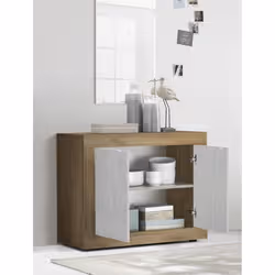 Meublorama MI-BASIC-203915-12BN*1C/36KG credenza per soggiorno 2 porta/porte - Vista aggiuntiva 3