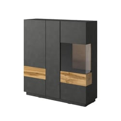 Meublorama HA-SILKE-241NGY46*2C/68KG credenza per soggiorno 3 porta/porte