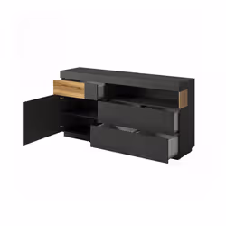 Meublorama DS-HA-SILKE-241NGY47*3C/69KG credenza per soggiorno 1 porta/porte - Vista aggiuntiva 2