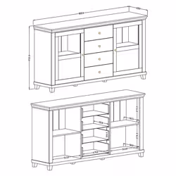 Meublorama HA-EVORA-24ZRJU25*2C/113KG credenza per soggiorno 2 porta/porte - Vista aggiuntiva 2