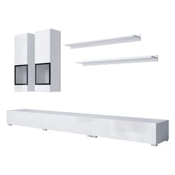 Meublorama HA-BAROS-2497BM10*3C/75KG supporto TV e sistema audio 6 ripiani