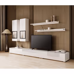 Meublorama HA-BAROS-2497BM10*3C/75KG supporto TV e sistema audio 6 ripiani - Vista aggiuntiva 2