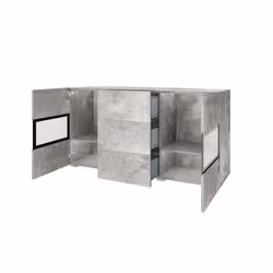 Meublorama HA-BAROS-24O1BM26*2C/43KG credenza per soggiorno 2 porta/porte - Vista aggiuntiva 3