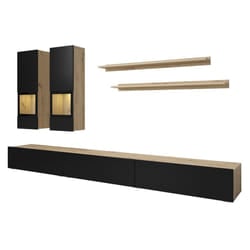 Meublorama HA-BAROS-24RCBM10*3C/75KG supporto TV e sistema audio 6 ripiani