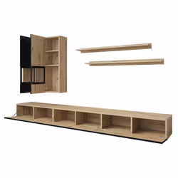 Meublorama HA-BAROS-24RCBM10*3C/75KG supporto TV e sistema audio 6 ripiani - Vista aggiuntiva 3