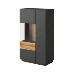 Meublorama HA-SILKE-241NGY42*2C/50KG credenza per soggiorno 2 porta/porte