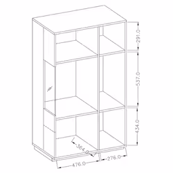 Meublorama HA-SILKE-241NGY42*2C/50KG credenza per soggiorno 2 porta/porte - Vista aggiuntiva 2