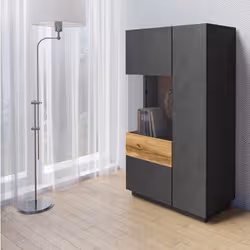 Meublorama HA-SILKE-241NGY42*2C/50KG credenza per soggiorno 2 porta/porte - Vista aggiuntiva 5