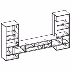 Meublorama DS-HA-COBY-24WNMB10*3C/116KG supporto TV e sistema audio 6 ripiani - Vista aggiuntiva 3