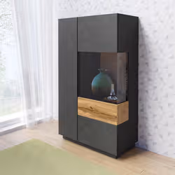 Meublorama HA-SILKE-241NGY44*2C/48KG credenza per soggiorno 2 porta/porte - Vista aggiuntiva 5