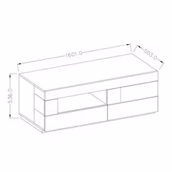 Meublorama HA-SILKE-247JGY41*2C/52KG supporto TV e sistema audio 2 cassetto/cassetti - Vista aggiuntiva 3