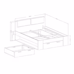Meublorama DS-HA-GALAXY-24ZBEA51*3C/127KG letto - Vista aggiuntiva 5
