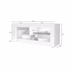 Meublorama MI-BASIC-209015-01P*1C/30KG supporto TV e sistema audio 1 ripiani - Vista aggiuntiva 5