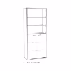 Meublorama NT-CAPO-CAP2C*2C/81KG armadietto per ufficio - Vista aggiuntiva 3