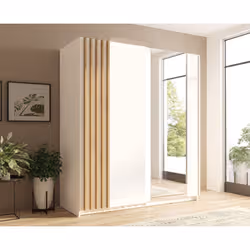 Meublorama MK-BAYADERO-BD-W10200_R20315-12III-B*3C/124KG armadio/guardaroba per camera da letto 4 ripiani 2 porta/porte - Vista aggiuntiva 2