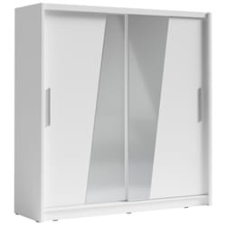 Meublorama MK-BERGAMO-B4-W10200_W10200-IIIMDF-B*4C/181KG armadio/guardaroba per camera da letto 5 ripiani 2 porta/porte