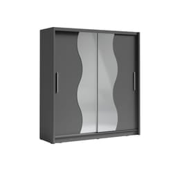 Meublorama MK-BERGAMO-B4-U12012_U12012-IMDF-B*4C/182KG armadio/guardaroba per camera da letto 5 ripiani 2 porta/porte
