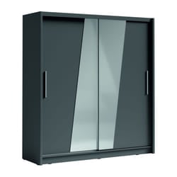 Meublorama MK-BERGAMO-B4-U12012_U12012-IIIMDF-B*4C/182KG armadio/guardaroba per camera da letto 5 ripiani 2 porta/porte