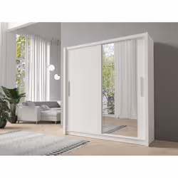 Meublorama MK-BAKU-B4-W10200_W10200-12-B*4C/176KG armadio/guardaroba per camera da letto 5 ripiani 2 porta/porte - Vista aggiuntiva 2