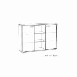 Meublorama NT-CAPO-CAP2G*3C/80KG credenza per soggiorno 2 porta/porte - Vista aggiuntiva 3