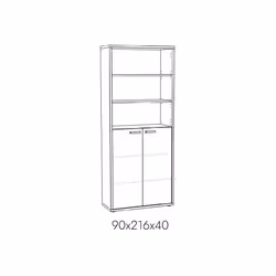 Meublorama NT-PRONTO-PRO2C*2C/81KG armadietto per ufficio - Vista aggiuntiva 3