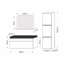 Meublorama FH-LU1-17B-HG20-80U+2-KLIPEX-RGB*6C/49KG arredo bagno - Vista aggiuntiva 5